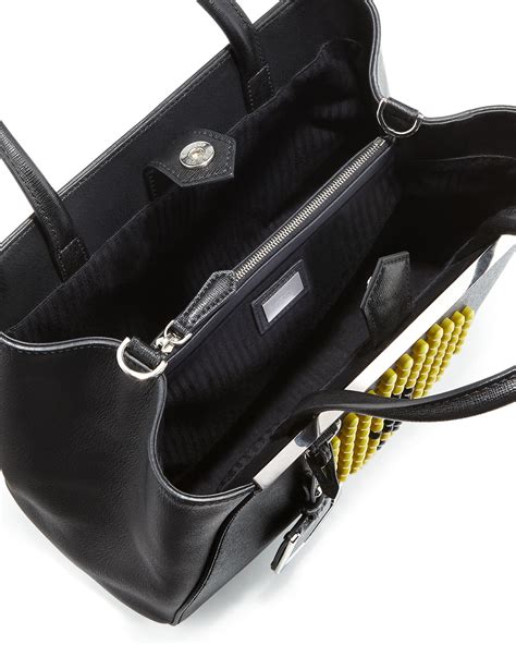 fendi 2jours black yellow|Fendi 2Jours Petite Lightbulb Satchel Bag, Black/Yellow.